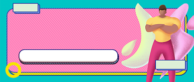 时尚卡通运动健身减脂公众号首图背景