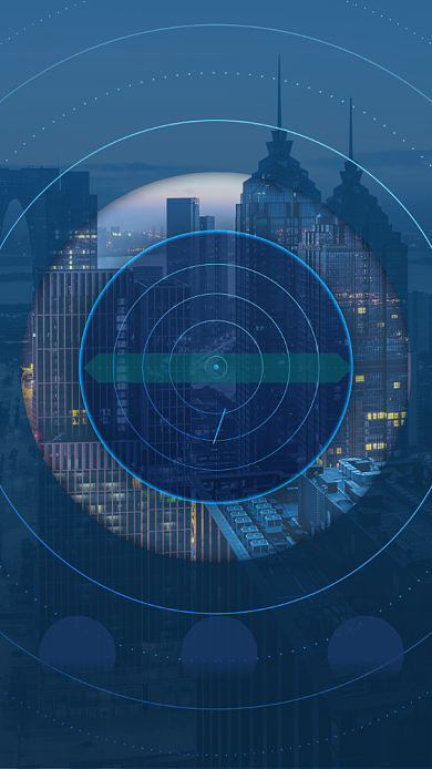 蓝色地产商业论坛邀请函手机海报背景