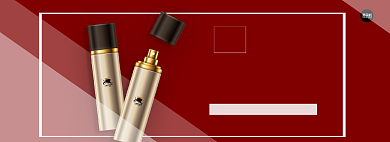 国庆红色美妆大促防晒霜上新出游季淘宝banner背景