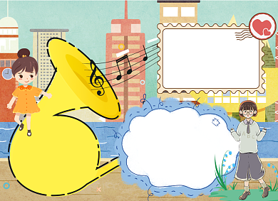 中华我的强国梦宣传小报创意卡通背景