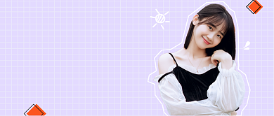 橙色时尚新年关键词测试公众号首图背景