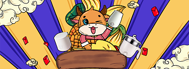 新年年货节家电国潮插画海报banner背景