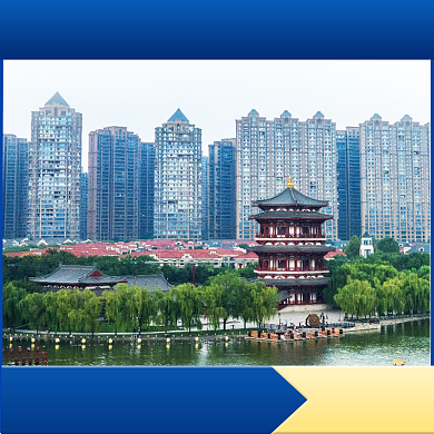 旅游景点一日游简约促销主图背景