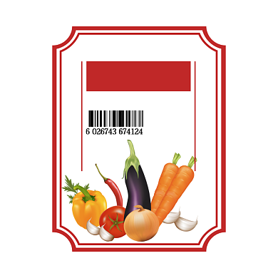 有机蔬果绿色超市食品包装标签不干胶背景