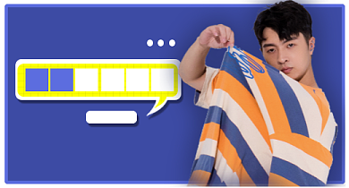 蓝色服饰潮流钻展爆款促销限时买3免1背景