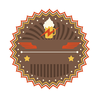 啤酒酒馆饮品复古简约标签不干胶背景