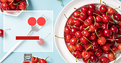 新鲜樱桃农产品上市生鲜水果海报背景