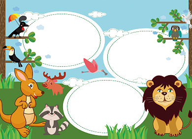 卡通爱护动植物小报手抄报背景