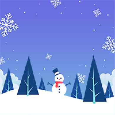 二十四节气大寒卡通雪人公众号次图背景