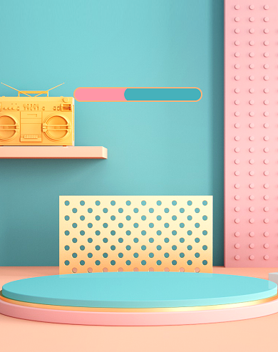 双11母婴亲子专场C4D氛围海报促销海报背景