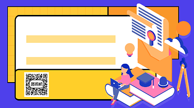 直播教学教育培训卡通关注二维码背景