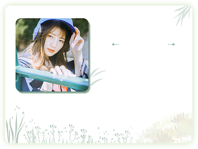 岁月芳菲简约清新日系文艺横版配图背景