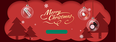 双旦圣诞元旦化妆美容美妆促销海报banner背景