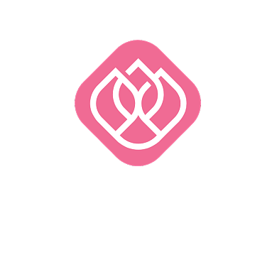 女性花朵美容美发logo背景