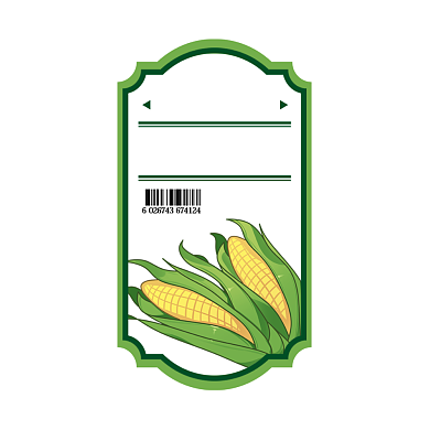 玉米蔬果绿色超市食品包装标签不干胶背景