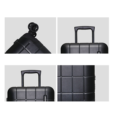 黑色全自动旅行行李箱主图背景