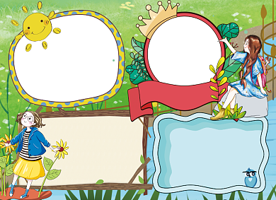 垃圾分类我先行环保手抄报黑白线描小报背景