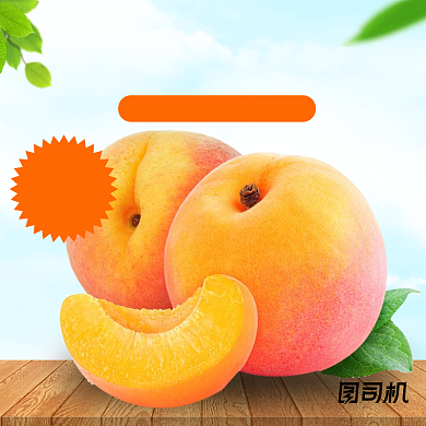 水果食品绿色梅子杏子黄桃淘宝电商主图背景