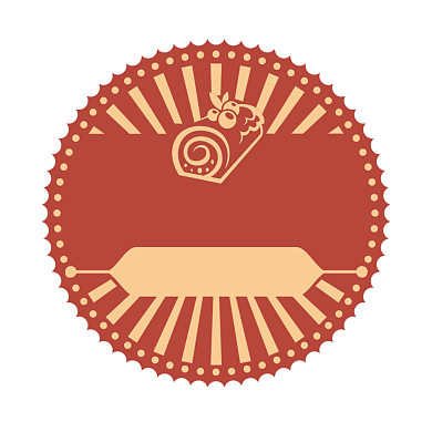 蛋糕面包复古风食品标签不干胶背景