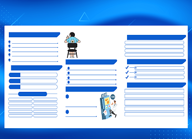 蓝色大气光盘行动勤俭节约小报背景