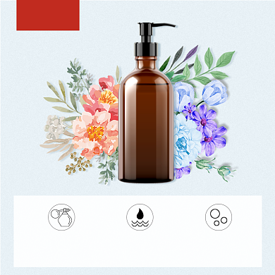 花香沐浴露主图洗护合一沐浴露主图背景