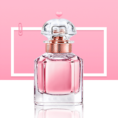 浪漫香水粉色时尚简约促销主图背景