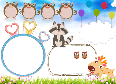 卡通儿童动物小报电子手抄报小报背景