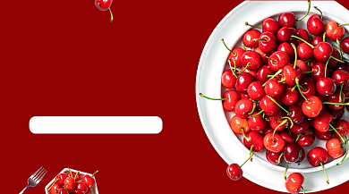 智利车厘子美食促销广告banner背景