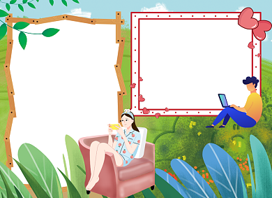 可爱文明上网健康成长网络安全小报背景