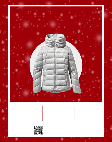 红色羽绒服冬装上新背景