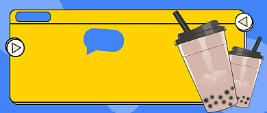 奶茶限时半价公众号封面首图背景