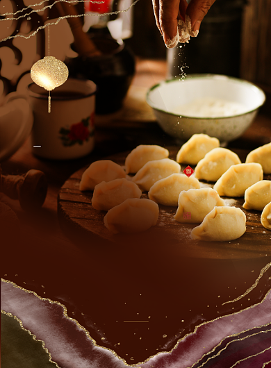 回家过年语录鎏金系列印刷海报背景