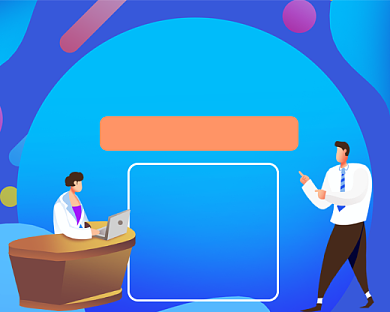 职场生存指南手绘卡通小程序封面背景