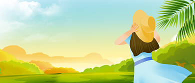 夏末秋初最美旅行地推荐公众号首图背景