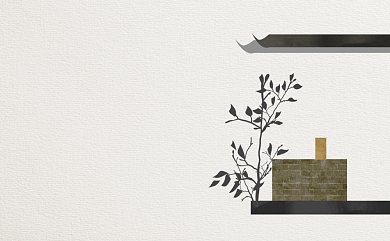 简约时尚新中式地产名片背景