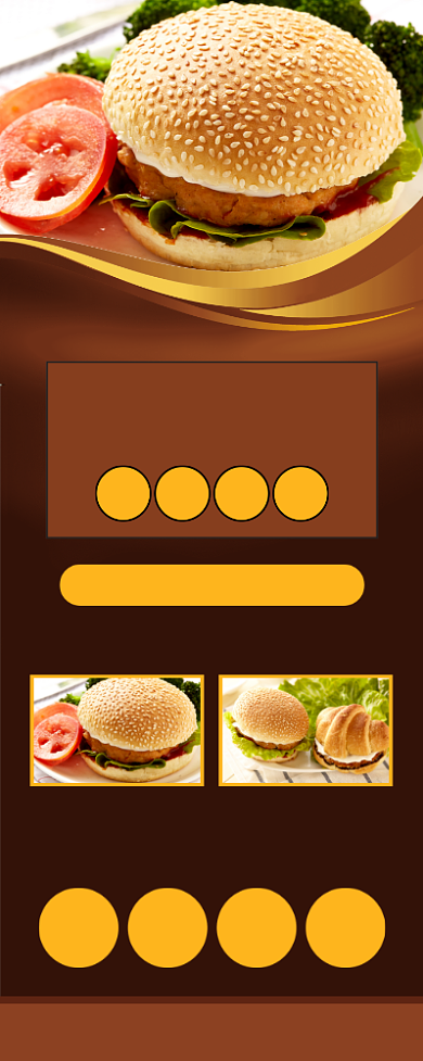 美味汉堡快餐美食促销宣传易拉宝背景