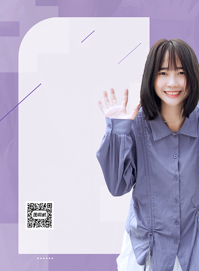 精品女装紫色简约印刷海报背景