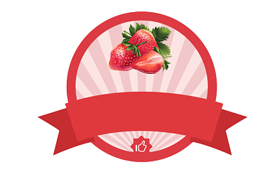 草莓新鲜蔬果食物简约风标签不干胶背景