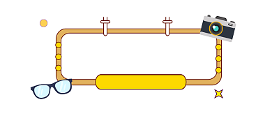 旅游社指南简约插画公众号logo背景