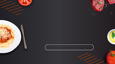 新品意面美食促销banner背景