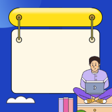 在线教育简约插画公众号次图背景