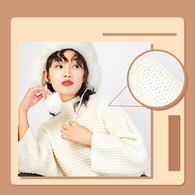 女装冬季上新穿搭简约风细节主图直通车背景