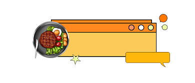 减脂菜谱清新插画公众号logo背景