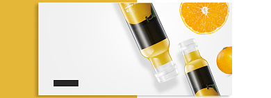 黄色橙汁水果汁简约海报背景