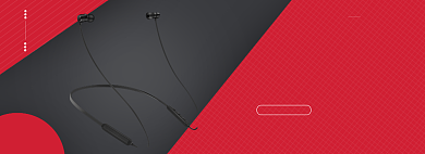 黑色时尚耳机电商全屏海报背景