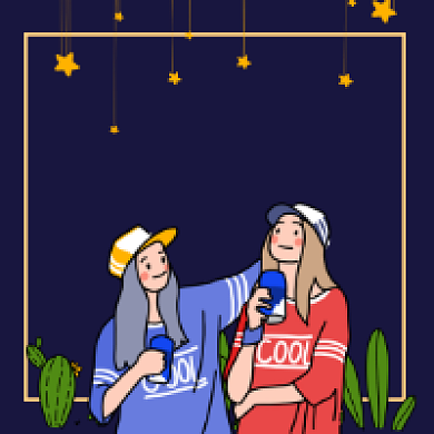 深夜吐槽时尚插画公众号次图背景