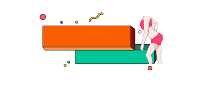 减肥日记简约插画公众号logo背景