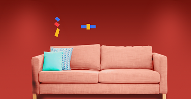 圣诞沙发海报家居家具海报banner背景