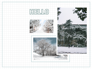 你好十二月冬日简约横版配图背景