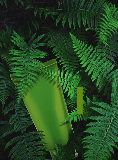 护肤森系秋冬洗面奶洁面乳新品海报背景